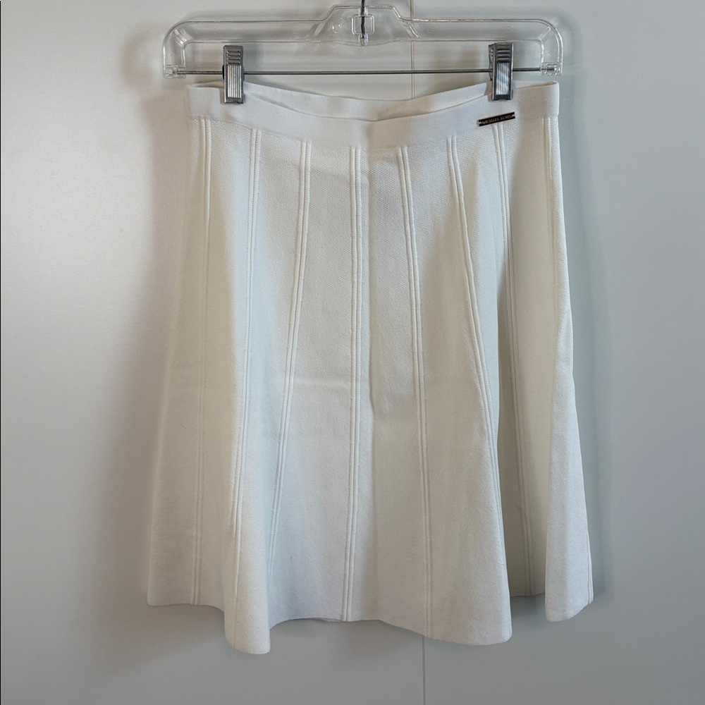 Michael Kors Textured Cream Skirt